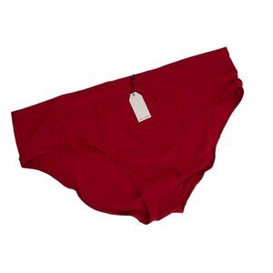 Universal Standard Womens Red High-Waisted Swim Bottoms 3XL plus full coverage